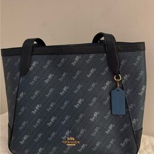 Coach Blue Tote Bag